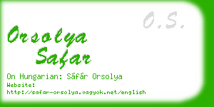 orsolya safar business card